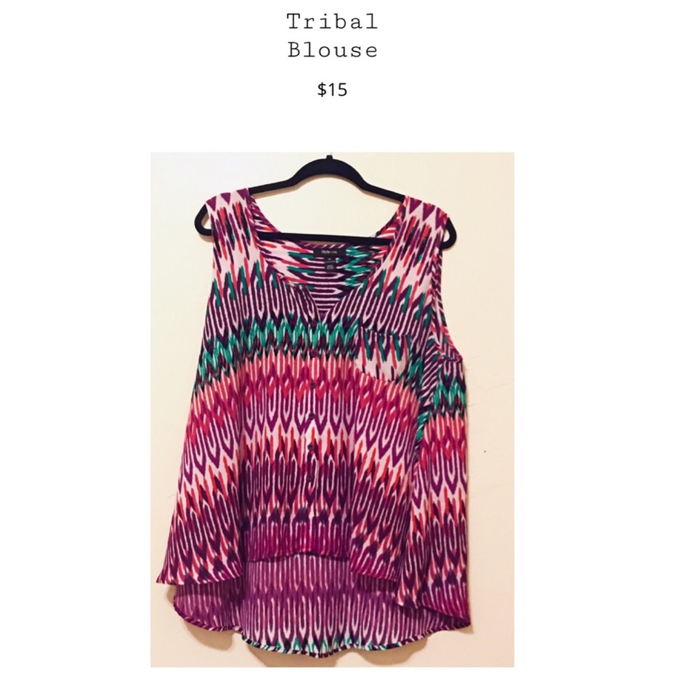 Bright colored blouse!